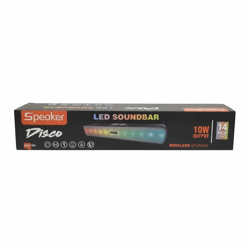 Disco LED Soundbar Wireless Speaker