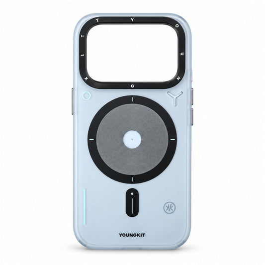 YOUNGKIT Disc-Design Case for iPhone 17 Pro - Ice Blue