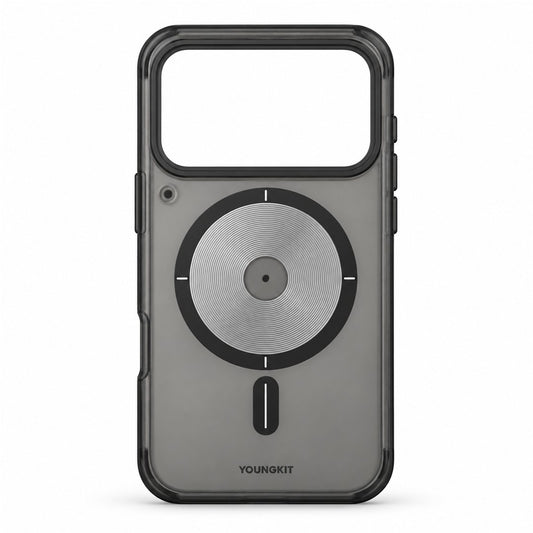 YOUNGKIT Disc-Design Case for iPhone 17 Pro - Smoke Grey