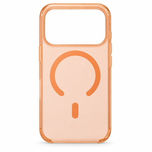 Clear Magnetic Case for iPhone 17 Pro - Orange