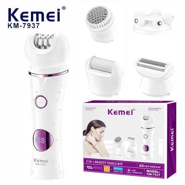 5-in-1 Rechargeable Electric Body Shaver