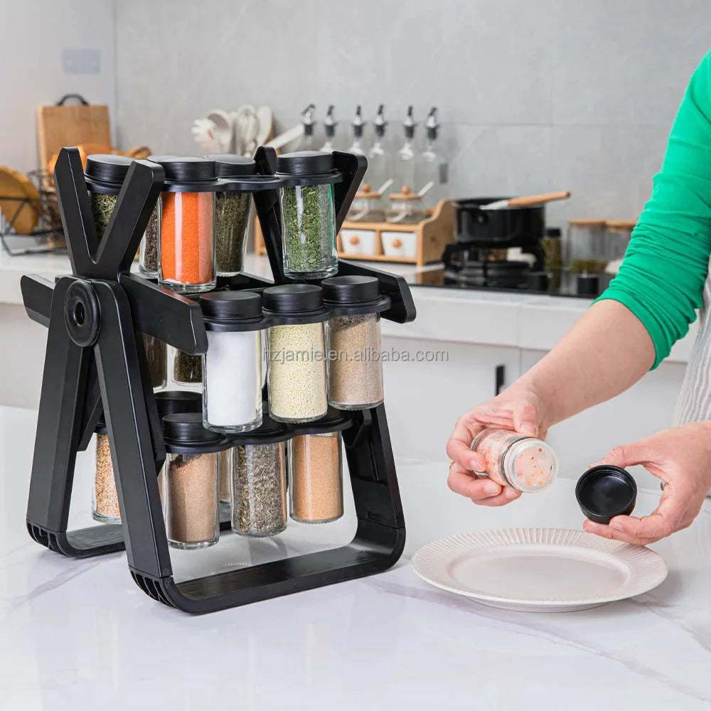 Revolving Ferris Wheel Spice Rack - 18 Jars