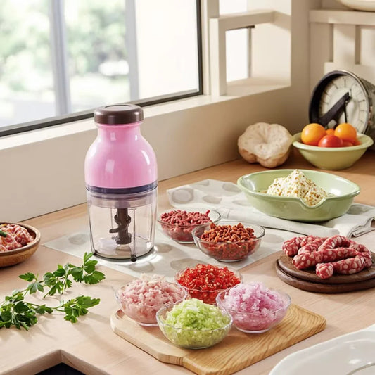600ml Electric Food Processor – Multifunction Baby Food Blender, Juicer & Chopper