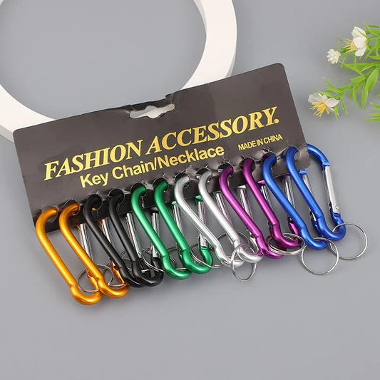 No. 8 Metal Keychain with Carabiner Clip – Durable Everyday Accessory