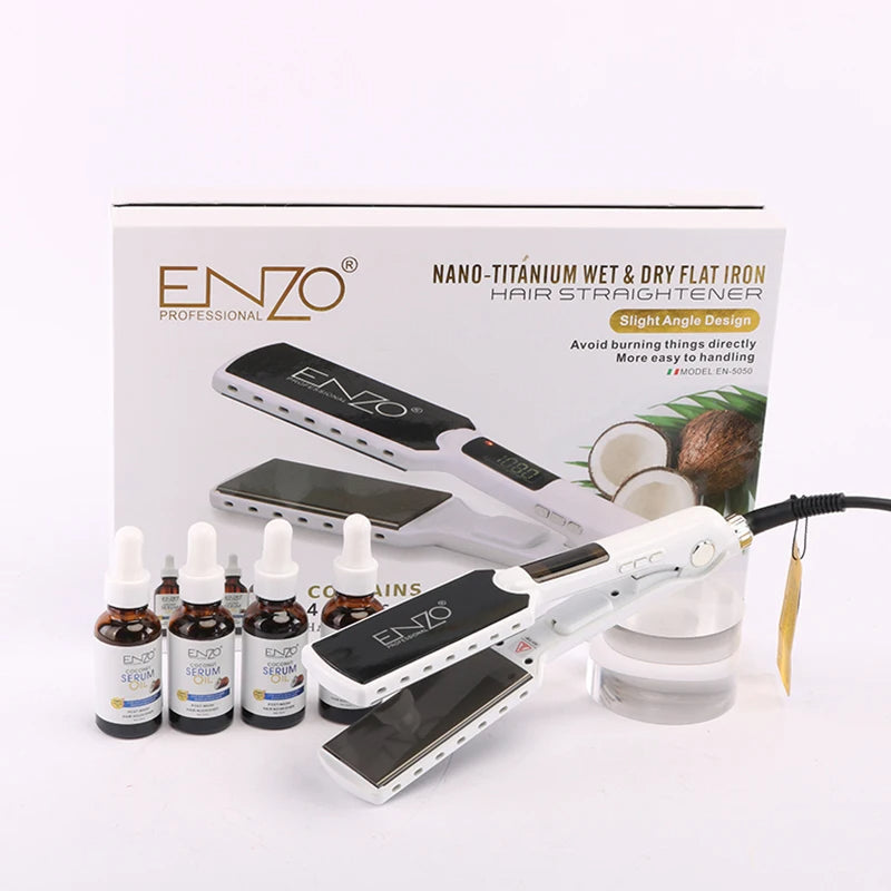 ENZO Professional Titanium Flat Iron Hair Straightener