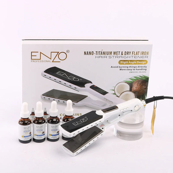 ENZO Professional Titanium Flat Iron Hair Straightener