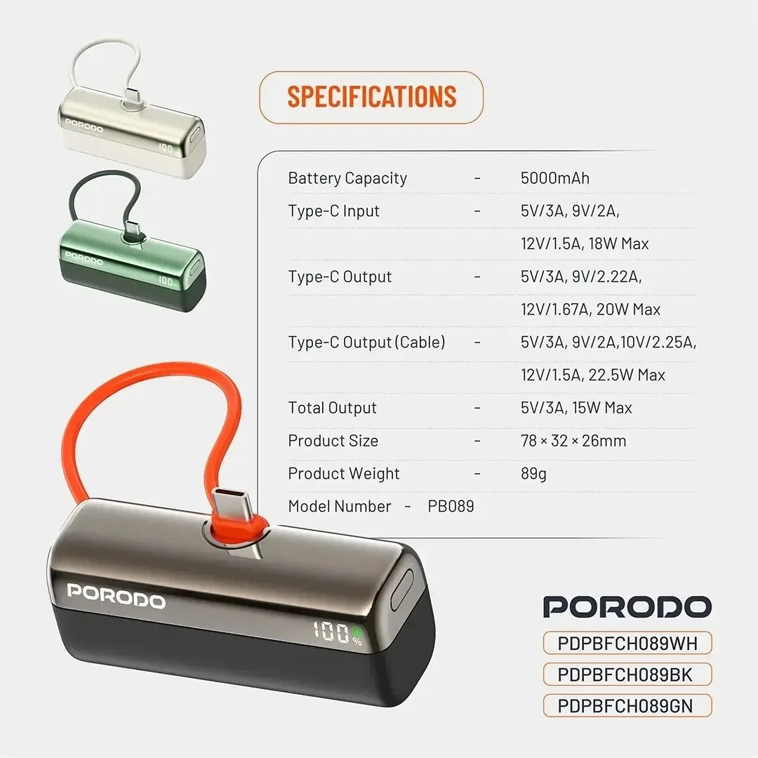 Porodo Pocket Power Bank