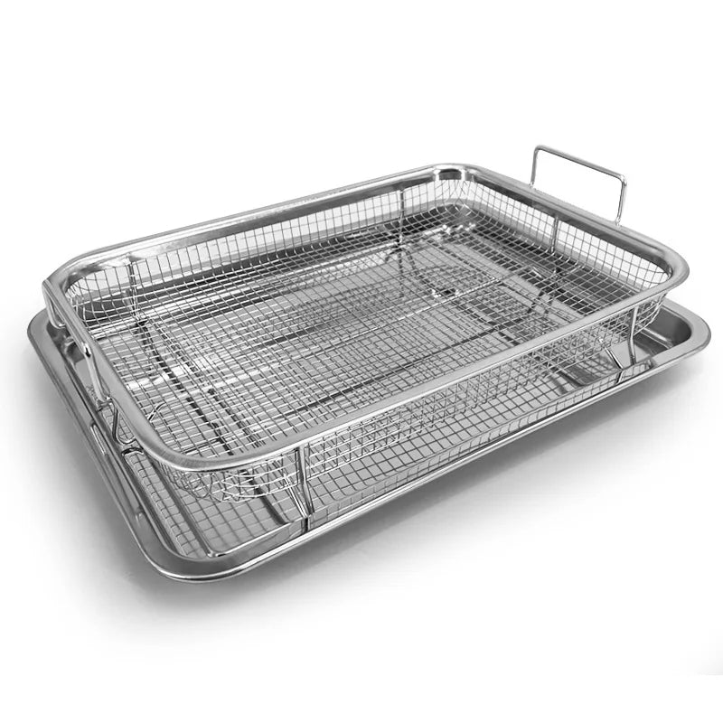 Stainless Steel Air Fryer Basket – Oven-Safe Accessory for Crispy Cooking
