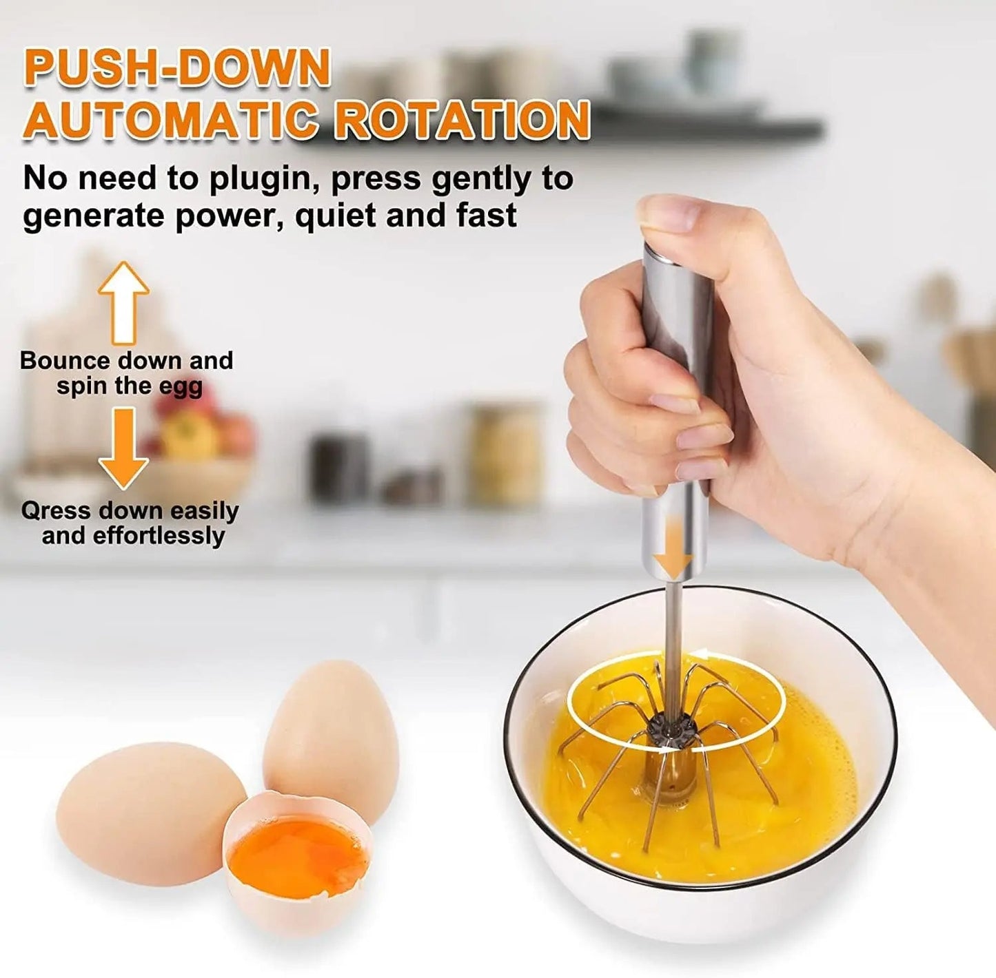 Semi-Automatic Egg Whisk