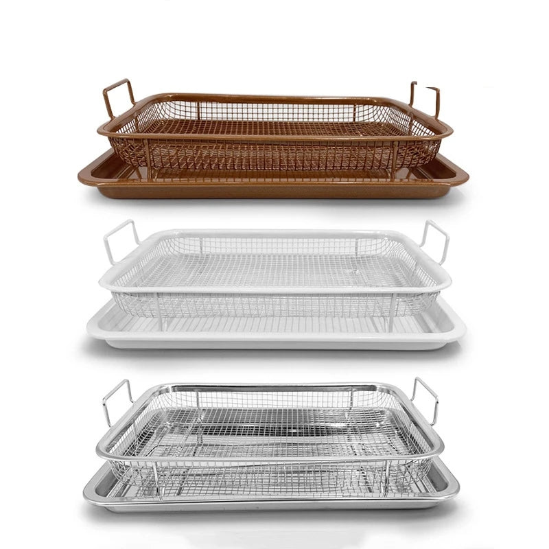 Stainless Steel Air Fryer Basket – Oven-Safe Accessory for Crispy Cooking