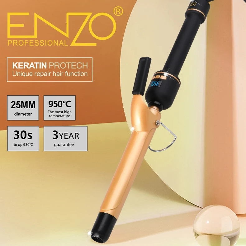 ENZO Nano Ceramic Long Barrel Curling Iron
