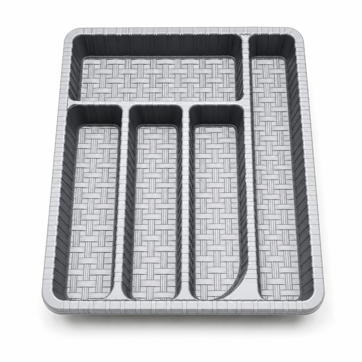 5-Compartment Cutlery Drawer Organizer – Woven Design
