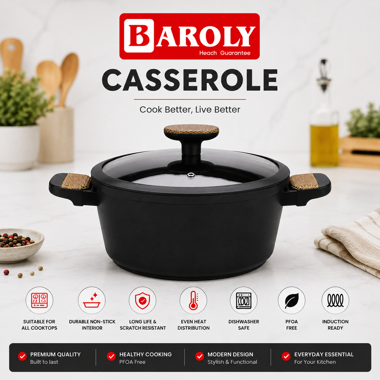 Baroly Non-Stick Casserole