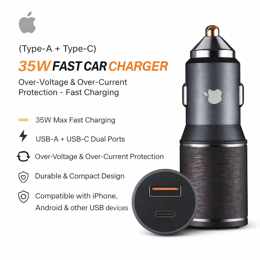 35W Dual Port Car Charger