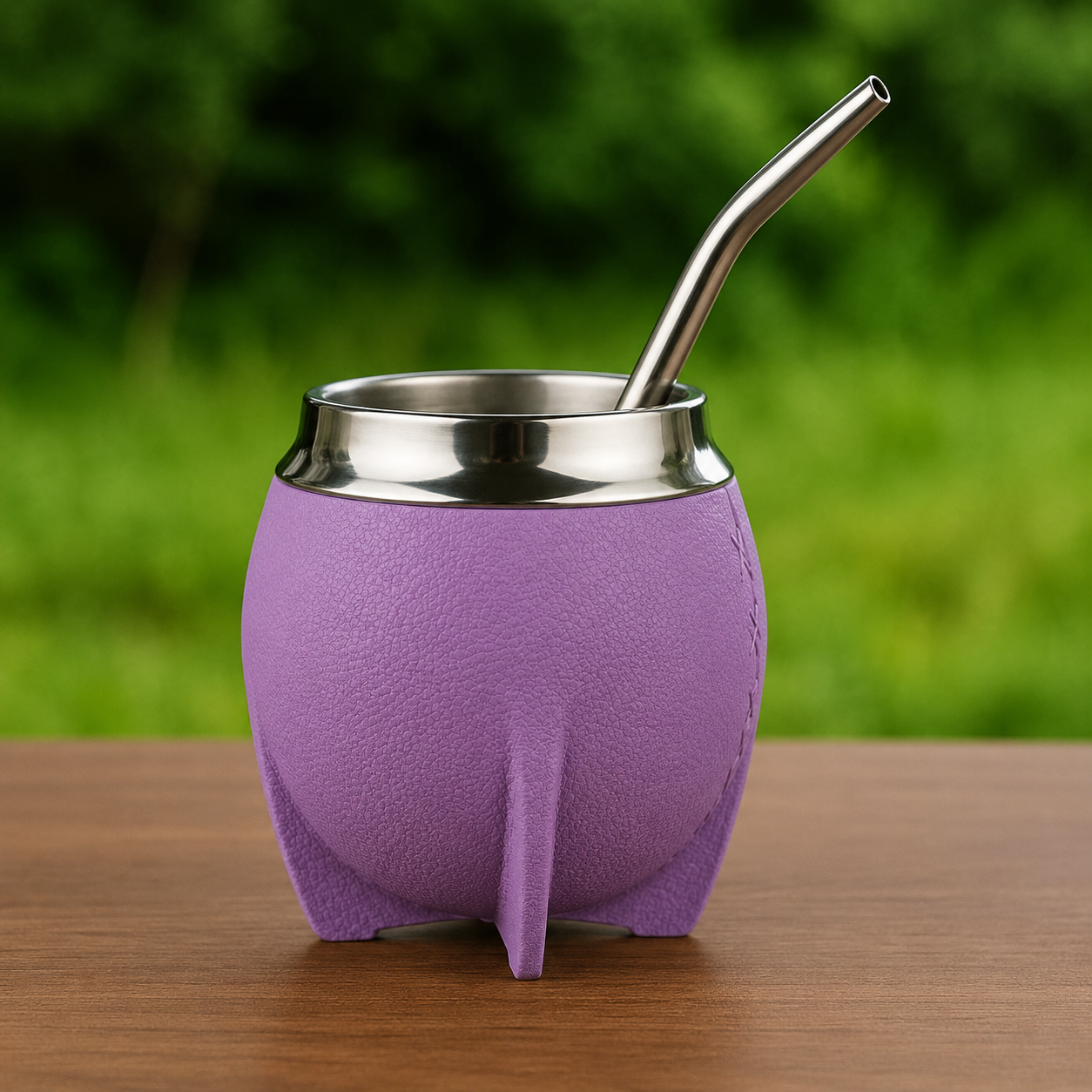 Luxury Leather Mate Cup With Bombilla - 261ml