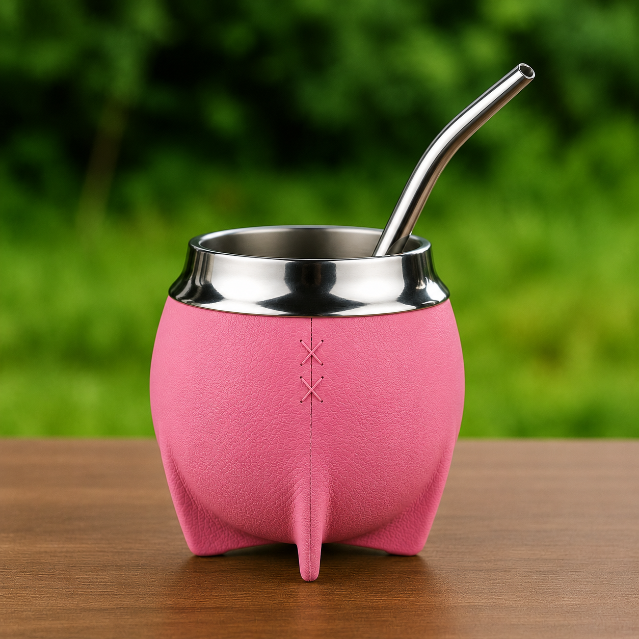 Luxury Leather Mate Cup With Bombilla - 261ml