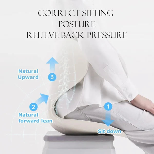 Back Pain Relief Lumbar Support – Improves Posture While Sitting
