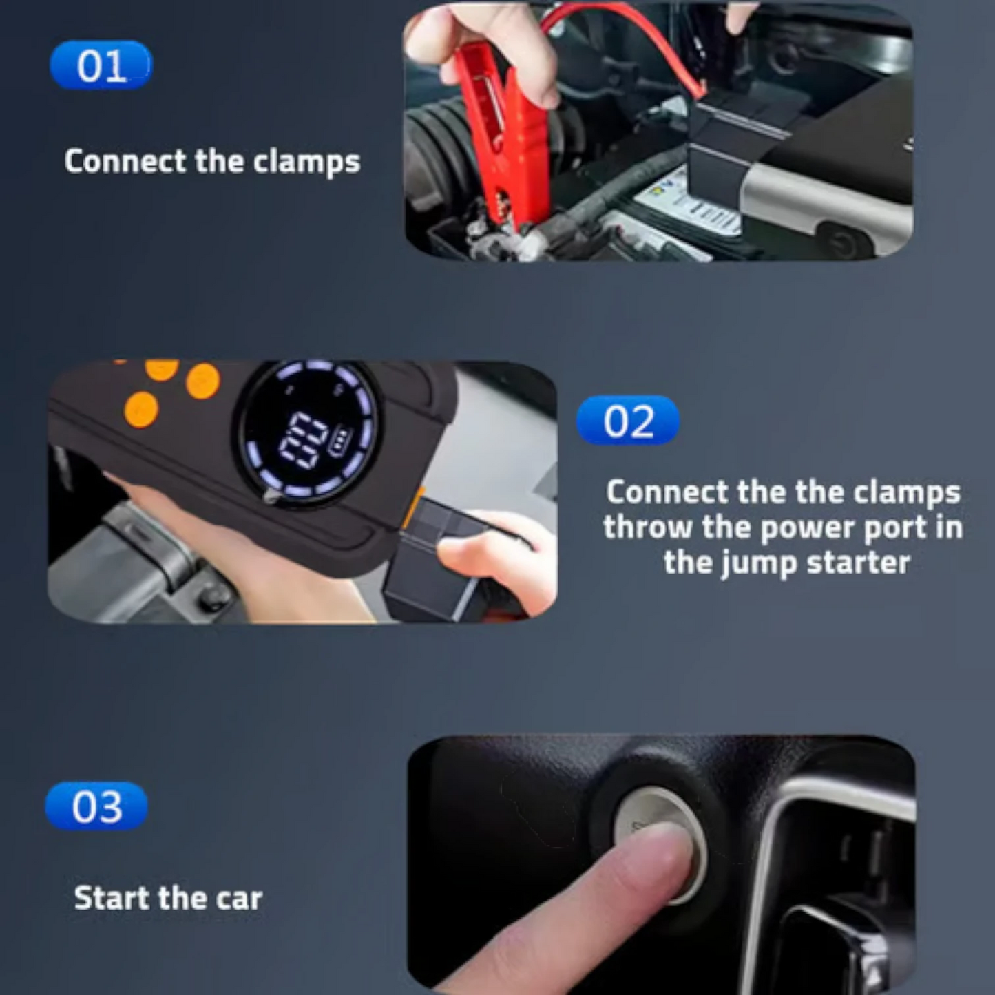 Hoco QS6 Jump Starter - 8000mAh