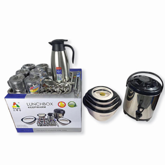 Stainless Steel Lunchbox Set – 20 Pcs