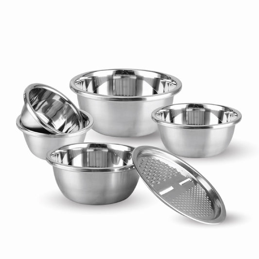 Stainless Steel Mixing Bowl Set – 6 Pcs