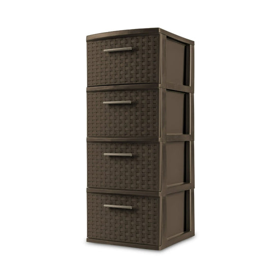 4-Drawer Brown Storage Unit