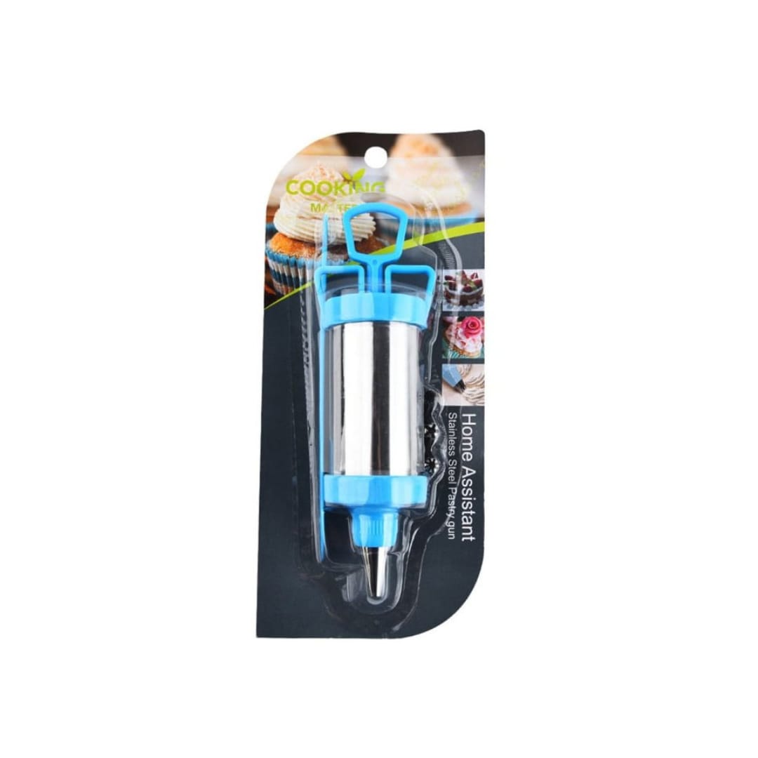 Stainless Steel Icing And Decorating Syringe – Blue