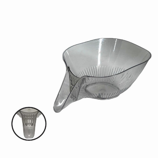 Clear Strainer Bowl with Pouring Spout