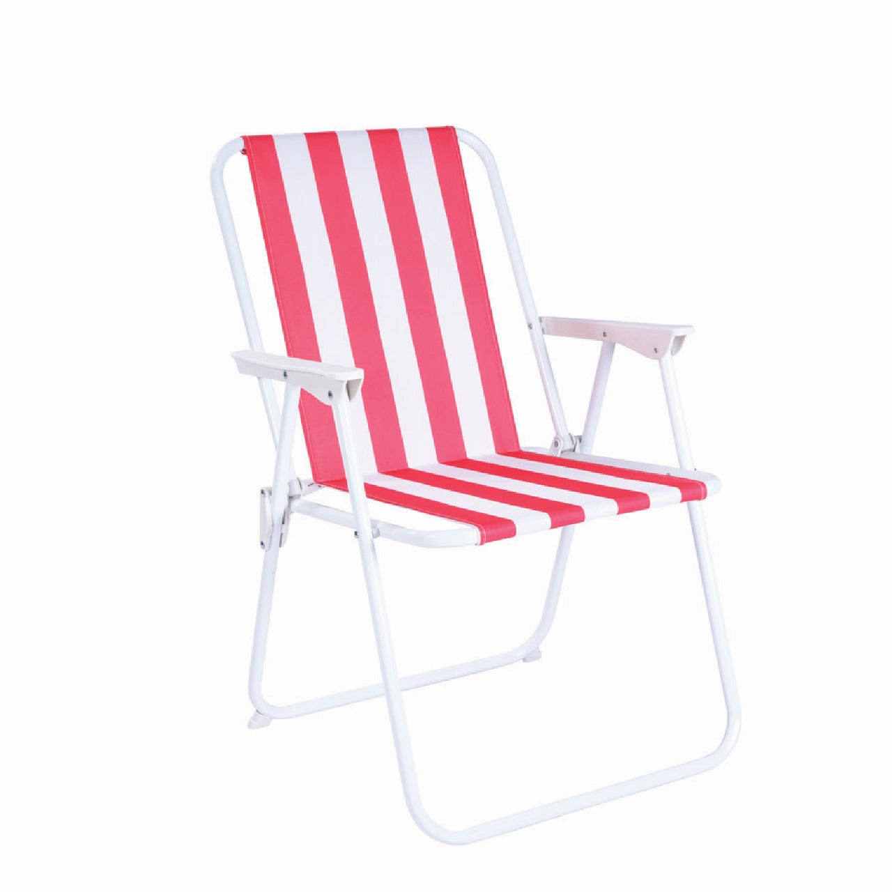 KM Folding Beach Chair – Red And White