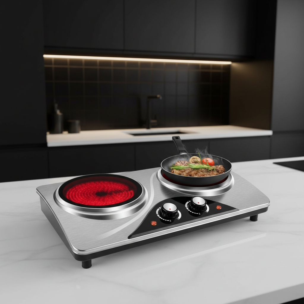 Dual Burner Portable Electric Cooktop