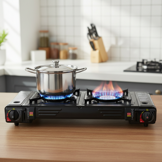 Portable Dual Burner Gas Stove