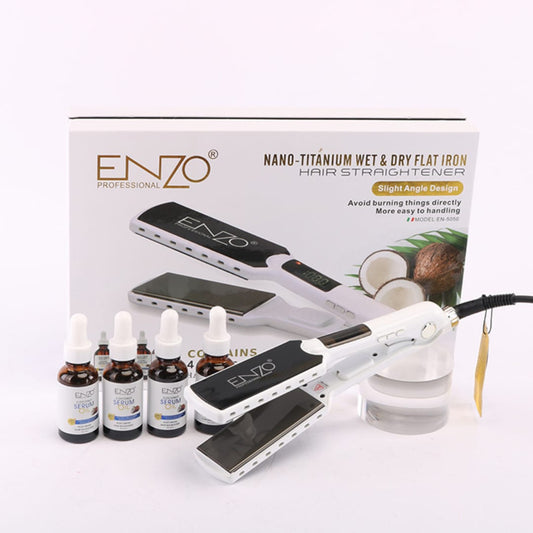 Enzo Nano-Titanium Hair Straightener Set