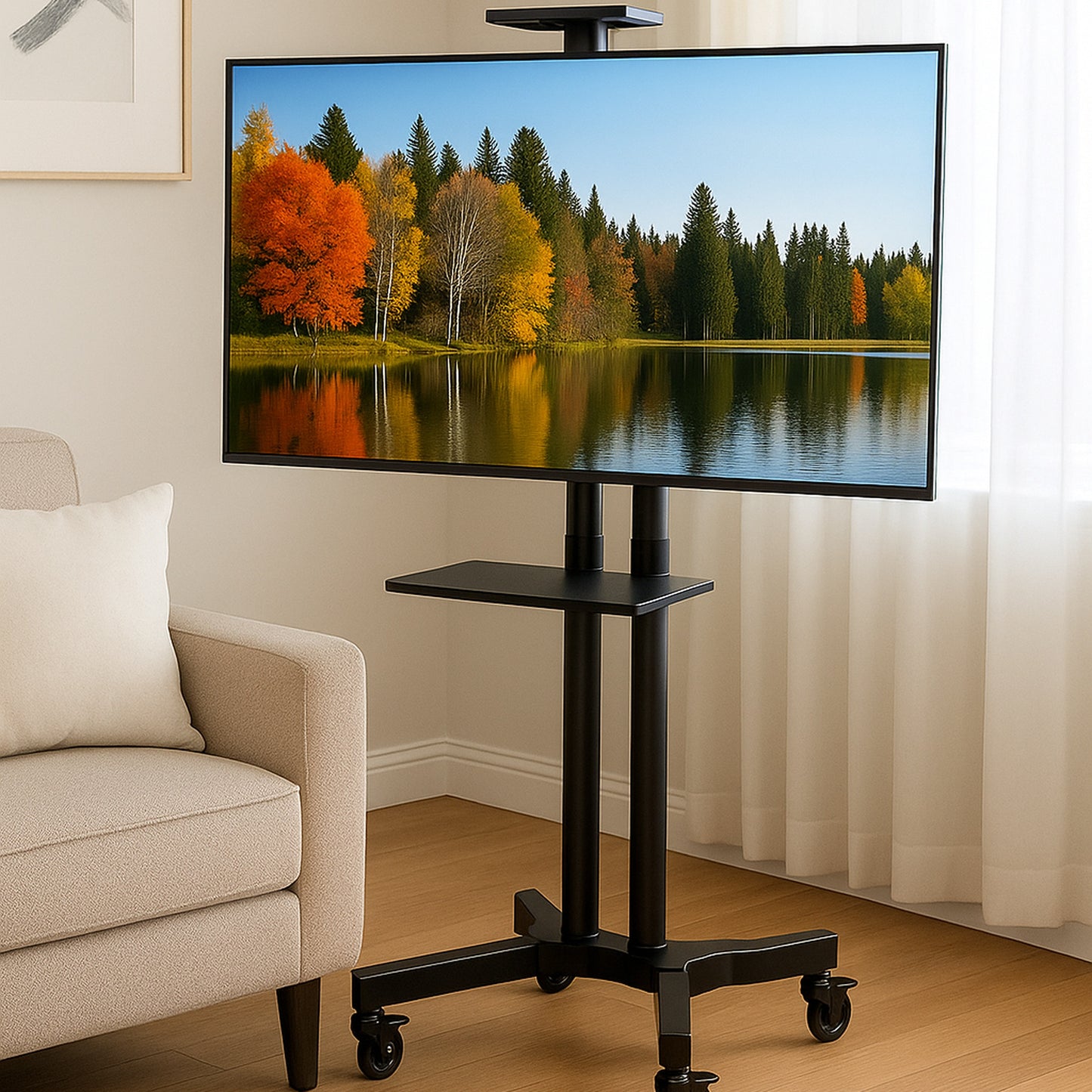 TechStand TV Trolley with Accessory Shelf
