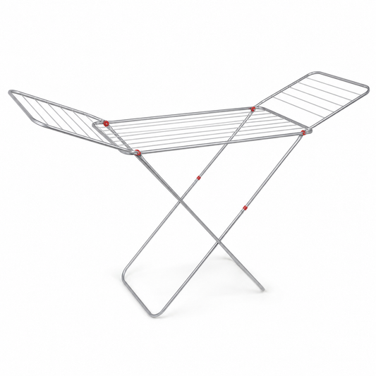 Home Plus Foldable Metal Clothes Drying Rack with Side Wings