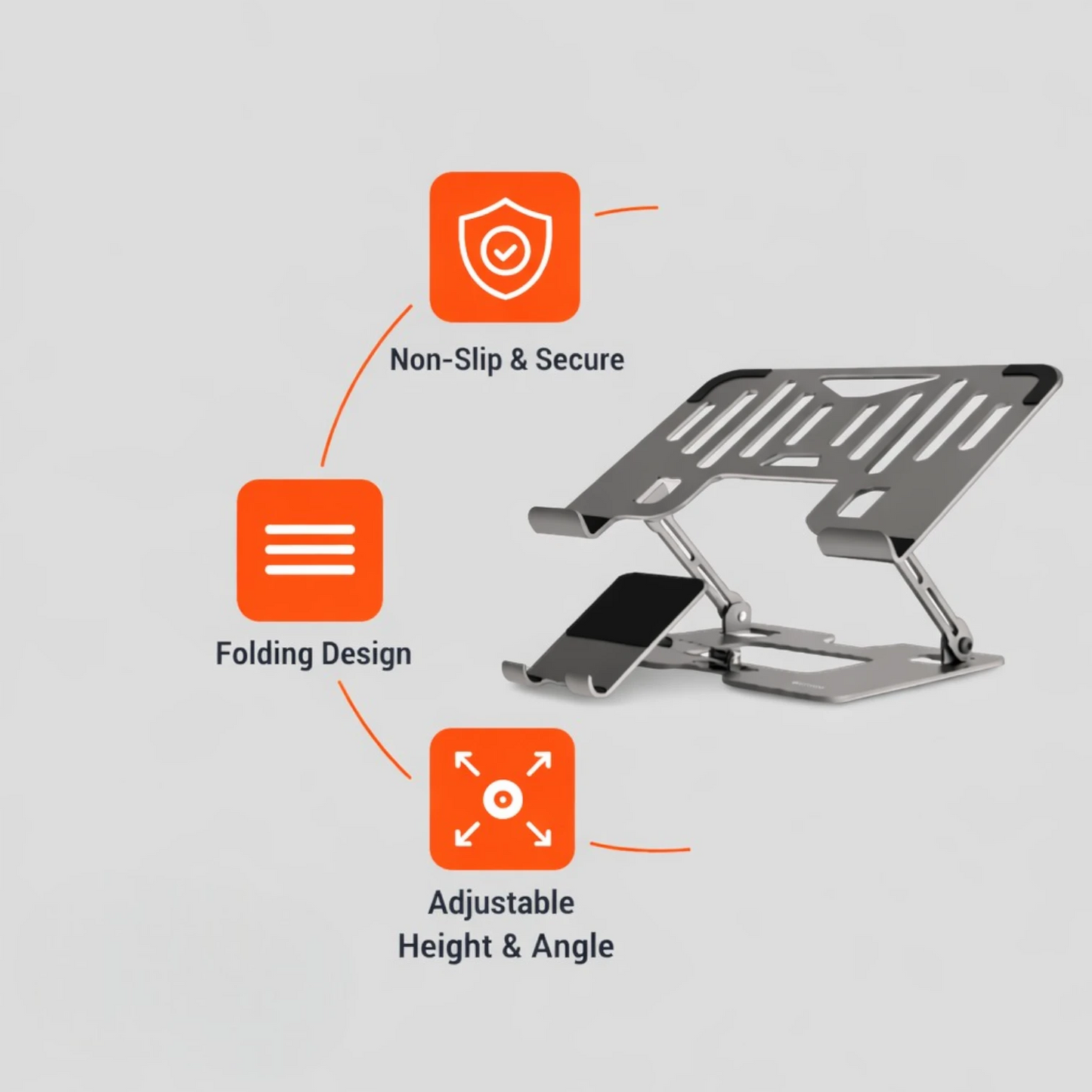 Porodo HS09 Folding Laptop Tablet Stand