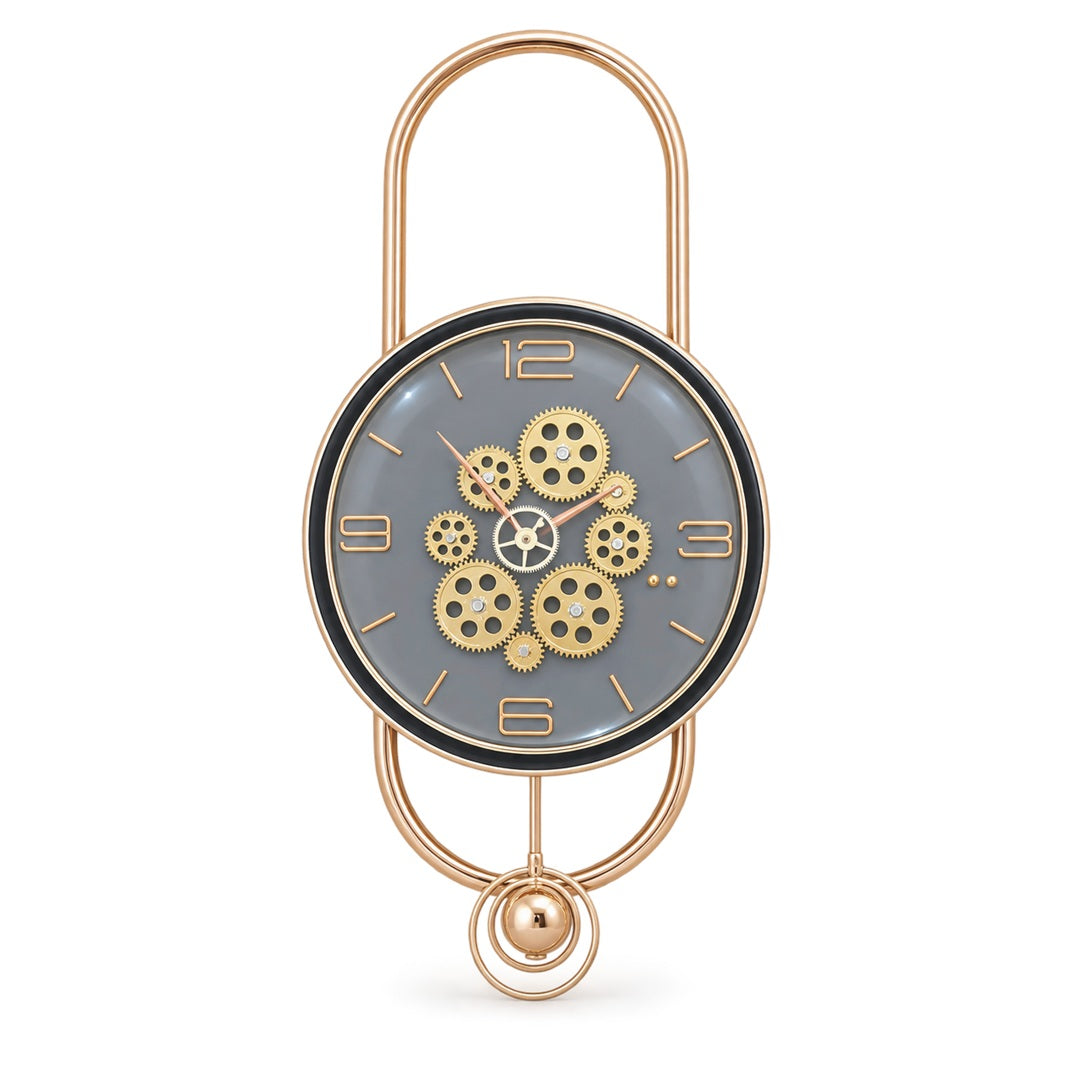 Gold Loop Gear-Design Wall Clock
