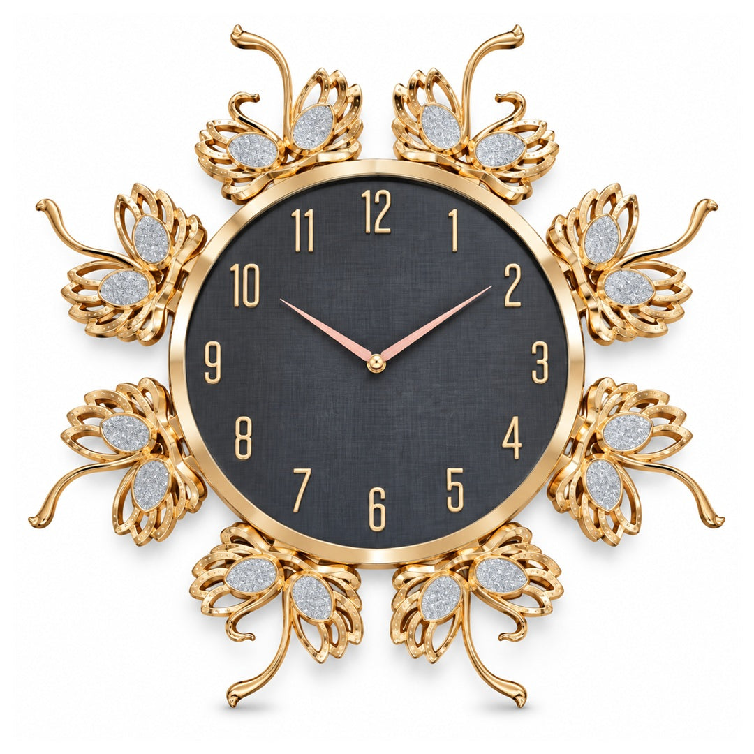 Gold Swan Decorative Wall Clock