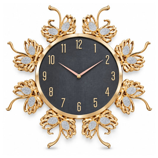 Gold Swan Decorative Wall Clock