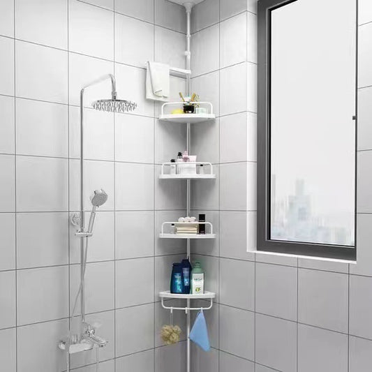 4-Tier Adjustable Corner Storage Rack – Bathroom & Kitchen Organizer