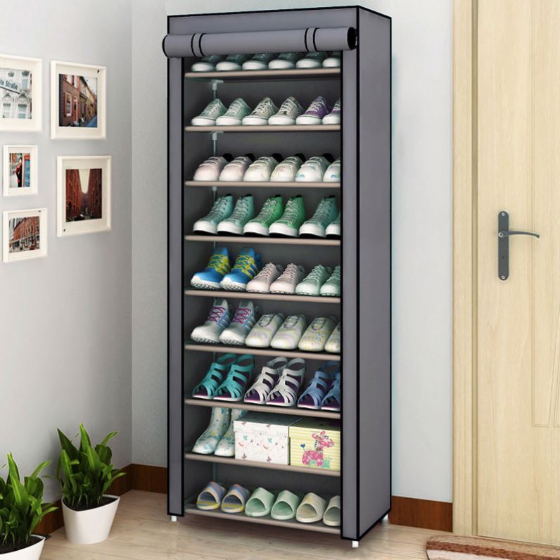 10-Tier Portable Shoe Rack – Folding Shoe Storage Cabinet
