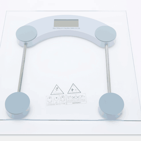Smart Digital Weight Scale – Glass & Stainless Steel Body Weighing Machine for Home Use with LCD Display