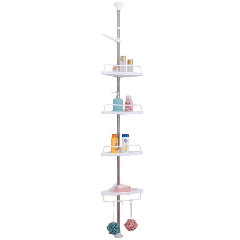 4-Tier Adjustable Corner Storage Rack – Bathroom & Kitchen Organizer