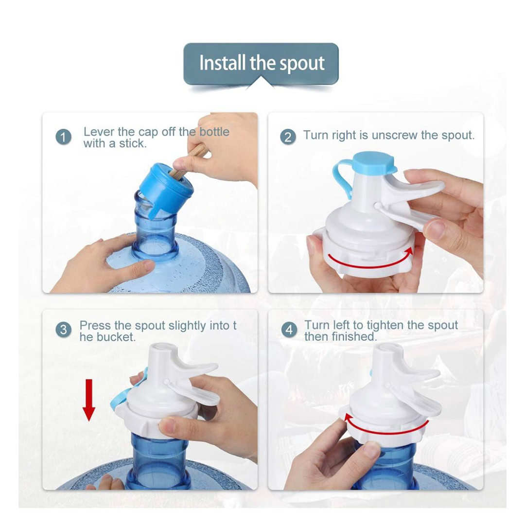 Metallic Water Bottle Stand with Tap – 30x20cm