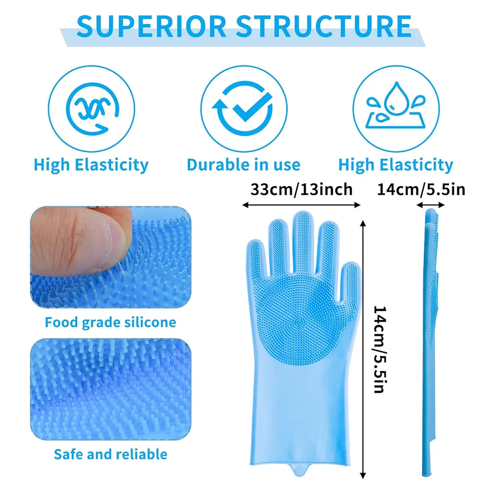 Multifunctional Silicone Spikes Gloves