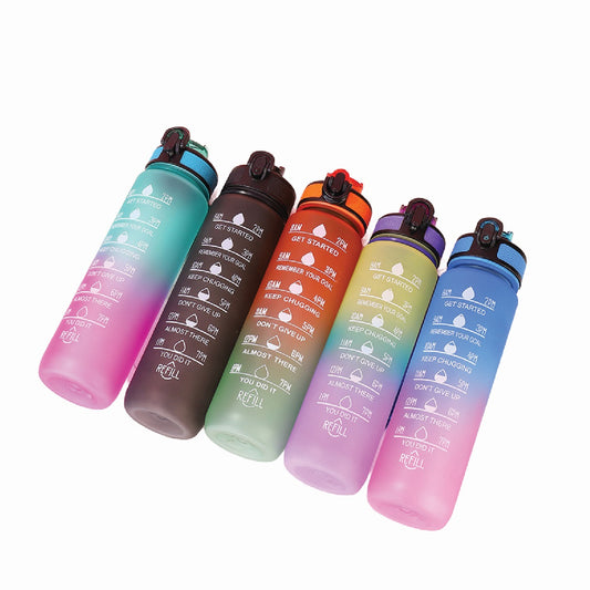 Gradient Motivational Water Bottle – 1 Piece