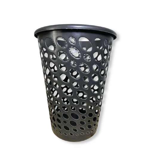 Modern Open-Weave Plastic Laundry Basket / Hamper