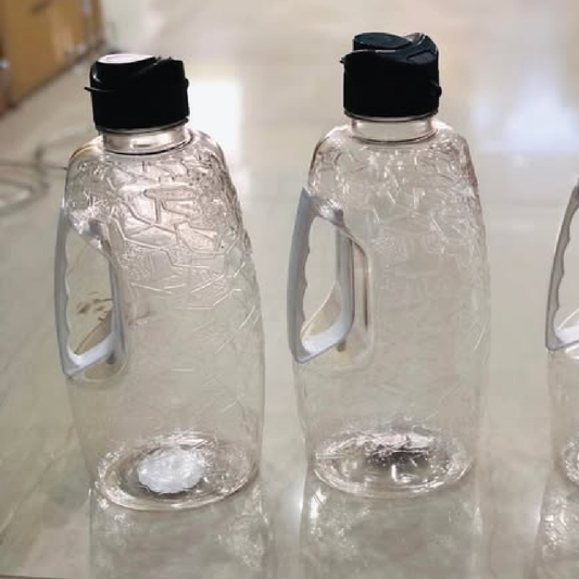 Ergonomic Clear Beverage Bottles with Handle - 1 Piece