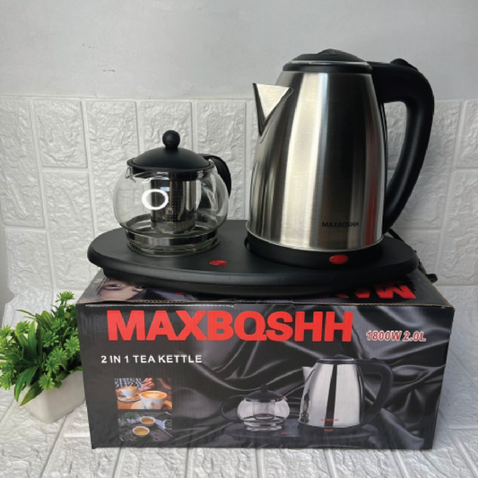MAXBOSHH 2 in 1 Tea Kettle Set - 1800W, 2.0L Capacity