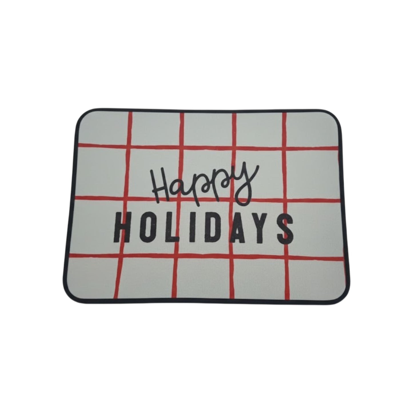 Festive "Happy Holidays" Welcome Door Mat – Indoor/Outdoor Holiday Decor