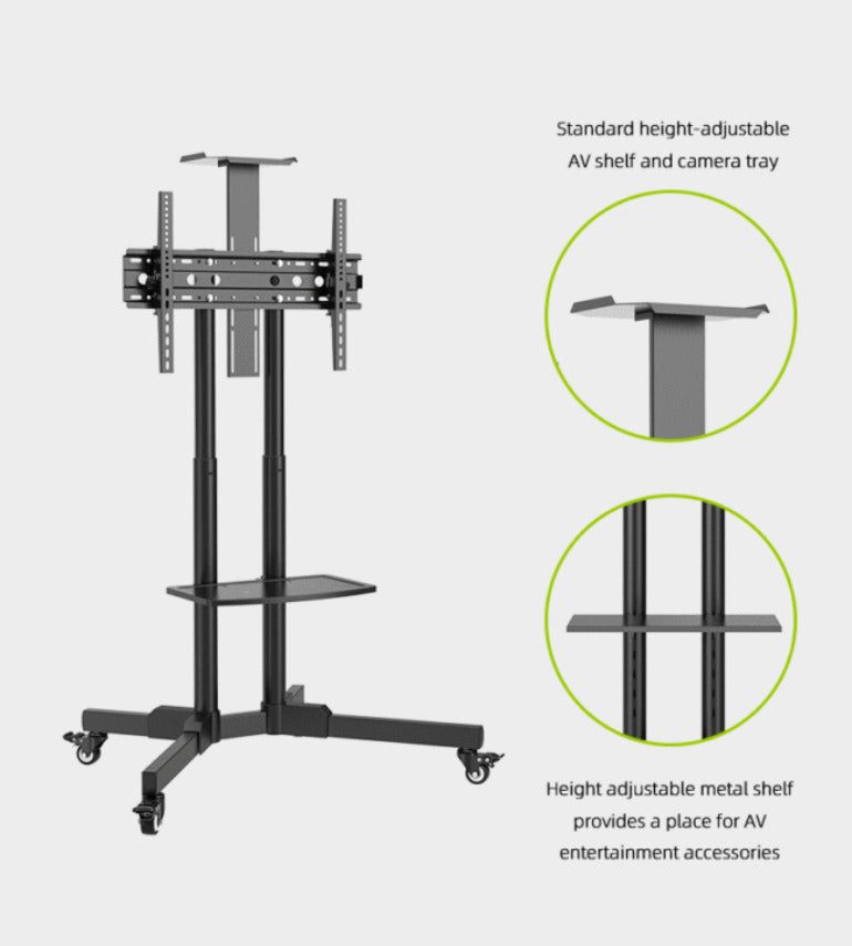TechStand TV Trolley with Accessory Shelf